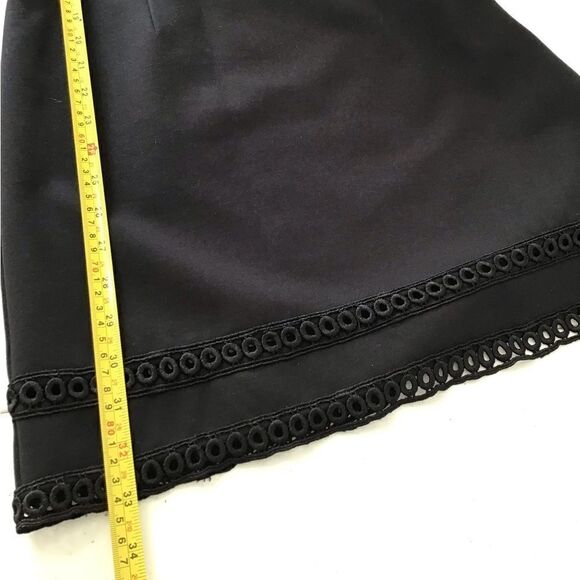 Free People Black Mini Dress Iris Crochet Trim Mini Dress New Size 8 - Picture 11 of 16